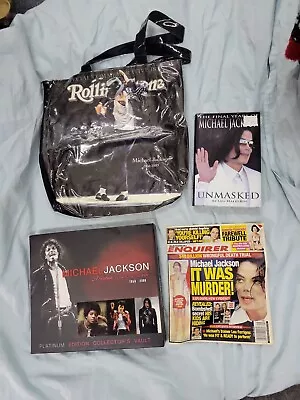 Michael Jackson Tote Bag UNMASKED BOOK COLLECTORS VAULT 2013 National Enquire • $39.99