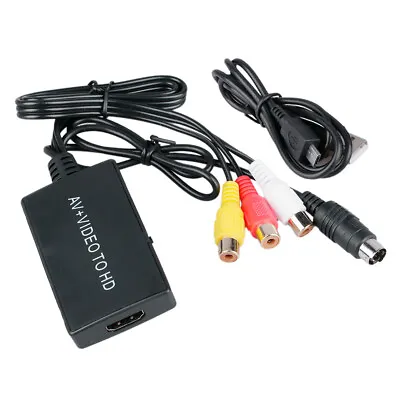£11.72 • Buy AV+S-video To HDMI Converter PS2 Adapter Support 1080P PAL/NTSC With Cables