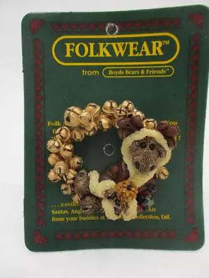 NEW Boyds Bears Bearwear Melvin The Jingle Moose Christmas Wreath Pin Brooch • $15