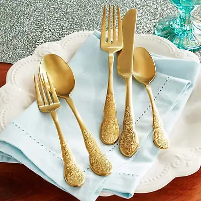 Gold 20-Piece Flatware Set Service For 4 • $15.53