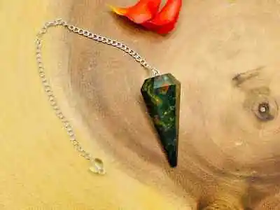 Bloodstone Crystal Pendulum Bloodstone Point Pendulum Heliotrope Stone 1.5  • $9.89