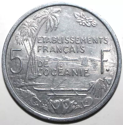 French Oceania 5 Francs Coin 1952 KM# 4 France Polynesia Five • $6.69