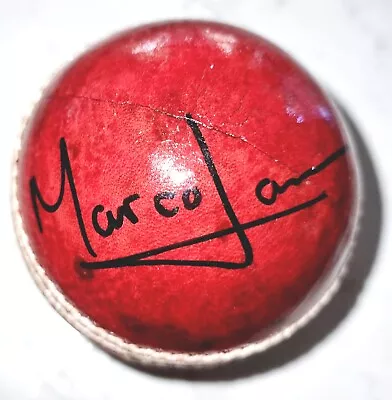 $129 • Buy MARCO JANSEN SIGNED LEATHER Cricket Ball COA South Africa 