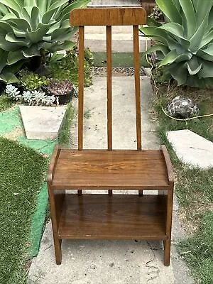 Mid-Century Modern Shoe Rack Chair Butler Entryway Shelf Hand Hade Vintage Mcm • $89.99