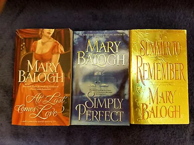 3PB=MARY BALOGH=AT LAST COMES LOVE+SIMPLY PERFECT+SUMMER TO REMEMBER=ROMANCE Lot • $7.99