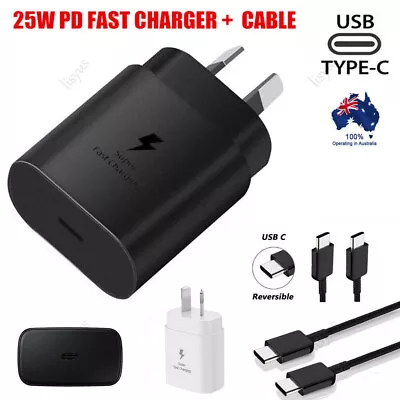 For Samsung S23 S22 S21 Ultra S10 Fast Charger AC Wall Adapter USB C Type-C Plug • $17.89