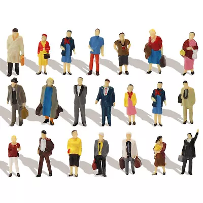 40pcs Model Trains HO Scale 1:87 Standing People Figure 20 Different Poses • $14.99