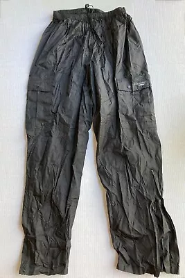 STEARNS Dry Wear Rain Pants Mens XL Black Cargo Pockets Snap Ankles Mesh Lined • $13.95