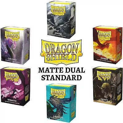 Dragon Shield - Dual Matte Sleeves (100)  | Standard Size |  Fits MTG & Pokemon • £10.99