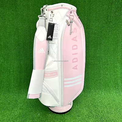 Adidas Three Stripe Golf Bag PINK Ladies 5way 8.5  Cart Club Single Strap New • $330