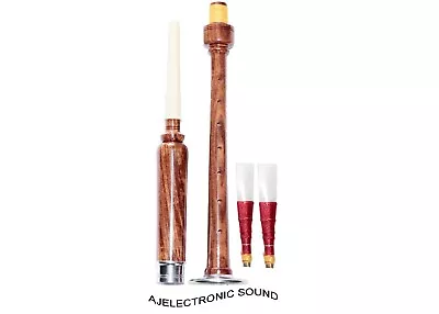  NEW A-J  SCOTTISH  BAGPIPES PRACTICE CHANTER ROSEWOOD WITH 2 Pcs MYLER REEDS • $19.95