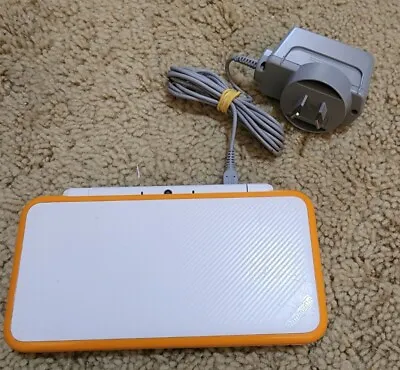 Nintendo 2DS XL White/Orange Handheld Portable Console With 12 Games  • $250