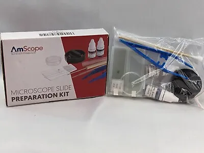 🔥New🔥 MSCOPE Microscope Slide Preparation Kit W/ Microtome Slides Stains (X) • $24.99