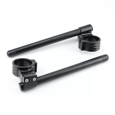 $35.85 • Buy 50MM CNC Motorcycle High Lift Universal Adjustable Clip Ons On Handlebar HBB