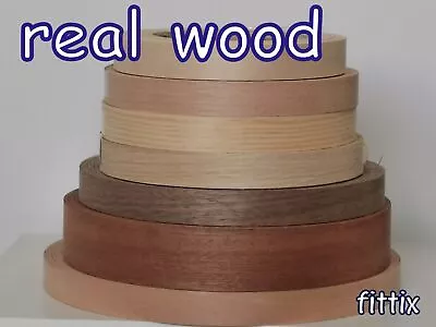 Real Wood Teak Veneer Pre Glued Iron on Edging Tape/Edge 22 / 40 / 50 mm  Wide