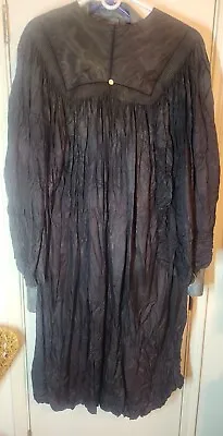 Vintage Collegiate Cap And Gown Co Graduation Gown Re-dyed Black Costume • $15