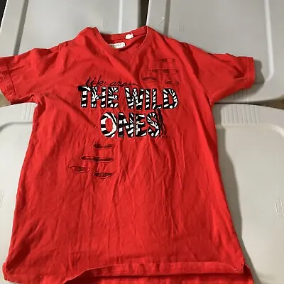 We Are The Wild Ones Fwrd Denim Red Zebra Print T Shirt XL X-Large • $24.99