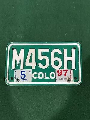 Vintage 1997 Expired Colorado Motorcycle License Plate. M456H • $11.99