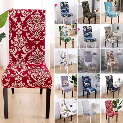$13.47 • Buy 1//2/4/6X Dining Chair Seat Covers Slip Stretchy Wedding Banquet Party Covers