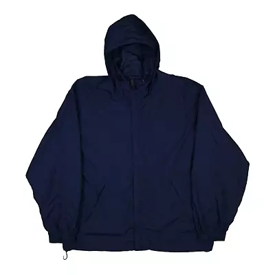 Vintage Nautica Competition Windbreaker Full ZIp Jacket Navy Blue Mens Size XL • $39.95