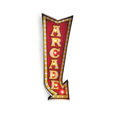 3D LED Arrow Shaped Sign-Lighted ARCADE Arrow Sign Wall Decor For Christmas  • $28