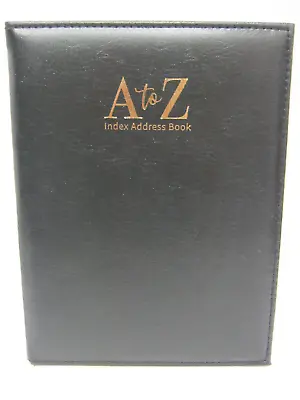 Tallon Large Padded Address Book A To Z Index Black 24.5cm X 18cm • £5.49