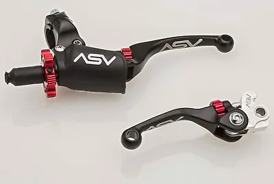 ASV F4 Brake Clutch Lever Set Black Pro Pack Honda CR80/85 CR125 CR250 CR500 • $225