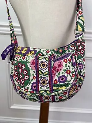 Vera Bradley Viva La Vera Lizzy Crossbody Zip Purse Multicolor Floral Handbag • $19.99