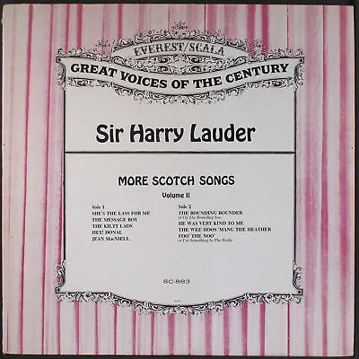 $12 • Buy SIR HARRY LAUDER: More Scotch Songs, Vol. Ii EVEREST/SCALA 12  LP 33 RPM