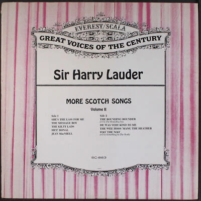 $12 • Buy SIR HARRY LAUDER: More Scotch Songs, Vol. Ii EVEREST/SCALA 12  LP 33 RPM