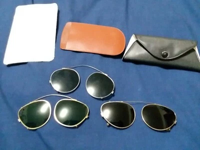 $17.95 • Buy Vintage Willsonite Willson TITMUS 46 LOT OF 3 Clip On Sunglasses W/ CASES