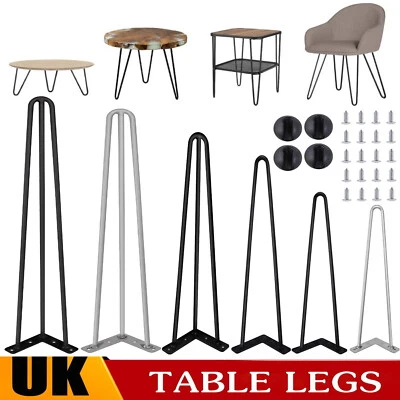 £35.97 • Buy 4x Hairpin Legs Hair Pin Legs Set For Furniture Bench Desk Table Metal Steel DIY