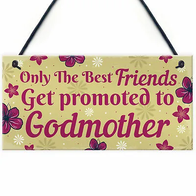 £3.99 • Buy Godmother Friendship Gifts Plaque Godparents Thank You Gifts For Best Friend