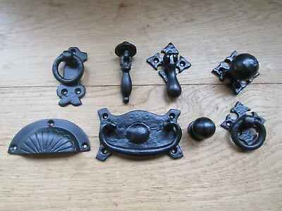 CAST IRON Kitchen Cabinet Cupboard Drawer Knob Pull Handles Rustic Vintage Retro • £6.99