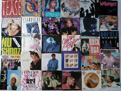 Lot Of Forty Five (45) 7 -45 Rpm Records With Picture Sleeve / 70's & 80's • $49.99