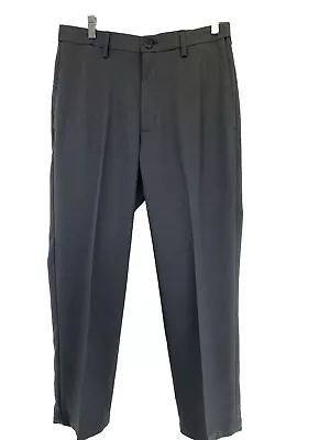 Haggar Cool 18 Mens 32x30 Grey  Classic Fit Flat Front Golf Pants NWT’s (E23) • $18.97