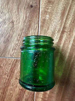 Antique Green Glass Embossed Glass Musterole Cleveland Jar • $13