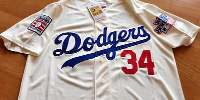 Brand New! Los Angeles Dodgers #34 Fernando Valenzuela Throwback 2patch Jersey I • $63.81