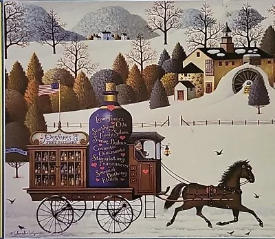 1998 Charles Wysocki Art WINTER BOUQUET 1000 Piece MILTON BRADLEY Puzzle Sealed • $17.99