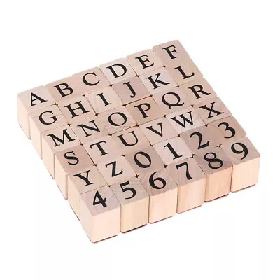 Vintage Wooden Alphabet Rubber Stamp Set A-Z For Crafts Cards Scrapbooking • $19.28