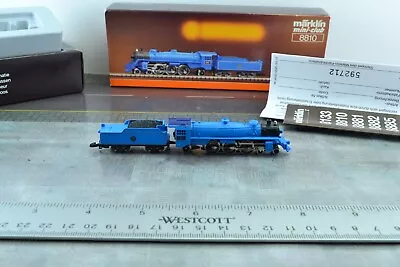 $199 • Buy Marklin 8810 4-6-2 New Jersey Central Steam Locomotive Blue Z Scale