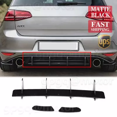 $54.89 • Buy For VW GOLF VII 7 MK7 GTI Rear Bumper Lip Diffuser Side Splitter Valance Spoiler