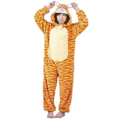 Tigger Cosplay Kigurumi Halloween Costume Unisex Adults Kids Pajama Party • $19.95