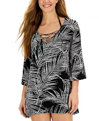 J Valdi Women's Lace-Up Tunic Cover-Up Swimwear Multi Size Small • $36.55