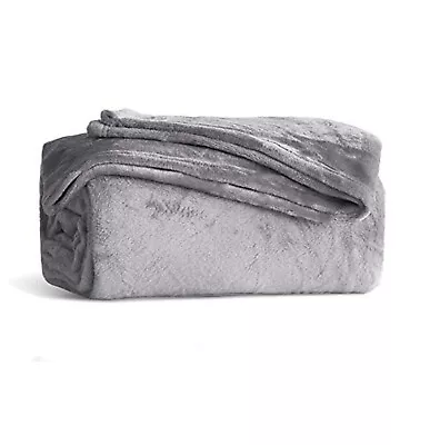 Fleece Blanket King Size Grey Lightweight Super Soft Cozy Luxury Bed Blanket ... • $37.90