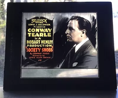 1921 Magic Lantern Slide Movie SOCIETY SNOBS Conway Tearle Martha Mansfield • $49