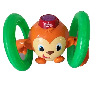 Bright Starts Learn Roll & Glow Monkey│Baby/Kids Musical Toy With Lightup Wheel • £9.99