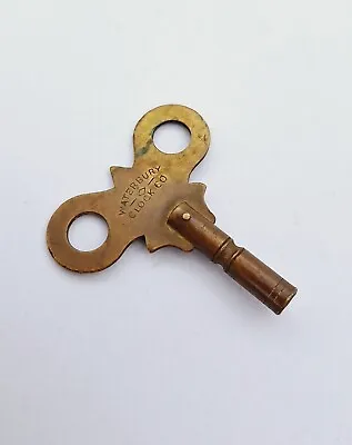 Clock Winding Key Grandfather Brass Waterbury Clock Co Vintage # 3 • $39