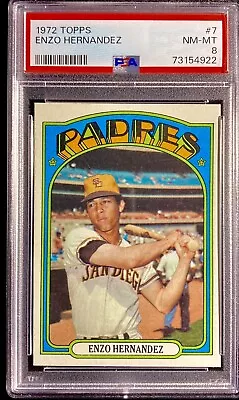 1972 Topps #7 Enzo Hernandez PSA 8 • $27