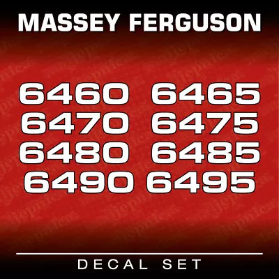 £102 • Buy Massey Ferguson 6460, 6465, 6470, 6475, 6480, 6485, 6490, 6495 Tractor Decal Set